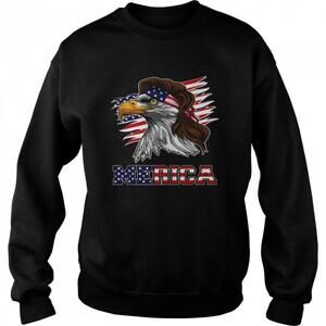 Eagle Mullet Merica American Flag 4th Of July Patriotic Sweatshirt